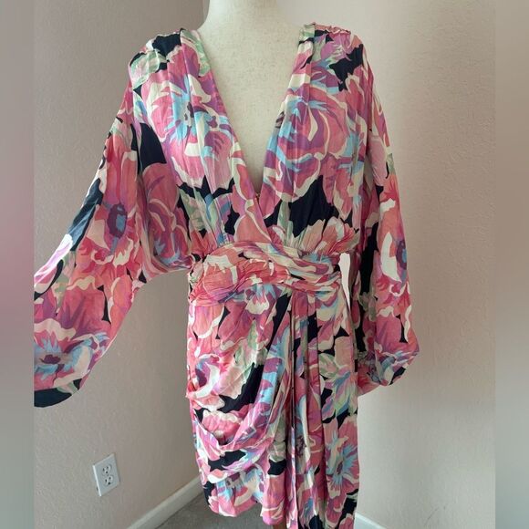 Stunning Sheike Fire Island dress with button sleeves floral pattern aus 12 - Picture 13 of 16